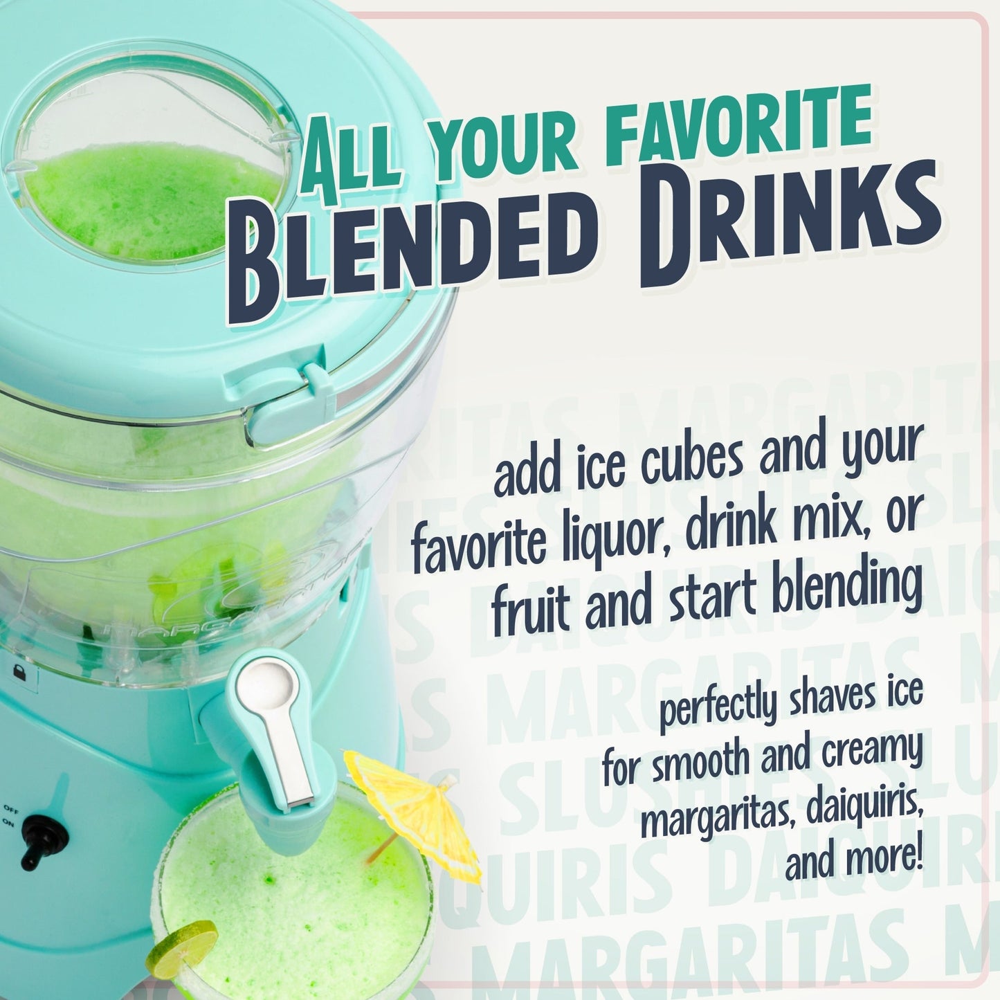 Nostalgia 1 Gallon Margarita & Slush Machine, Aqua