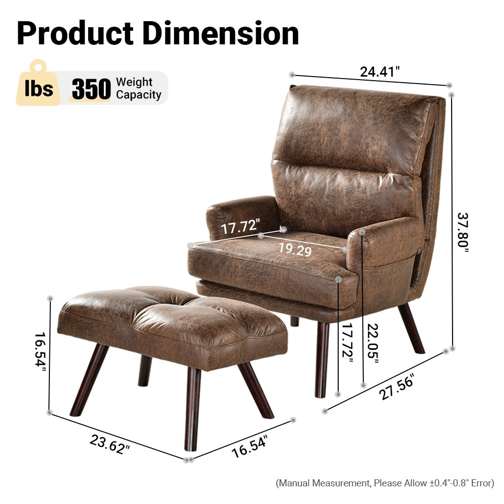 Fauteuil inclinable OVIOS réglable avec repose-pieds