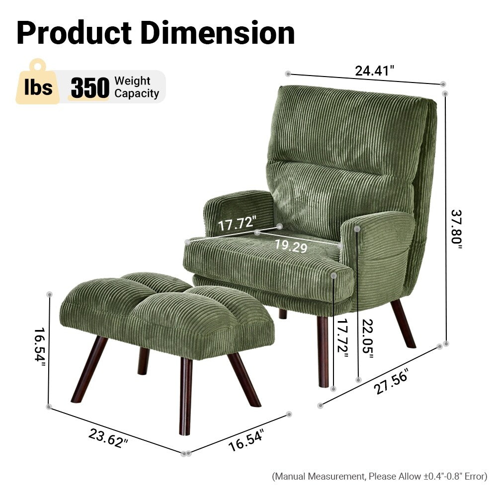 Fauteuil inclinable OVIOS réglable avec repose-pieds