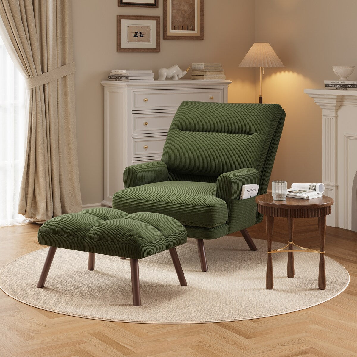 Fauteuil inclinable OVIOS réglable avec repose-pieds