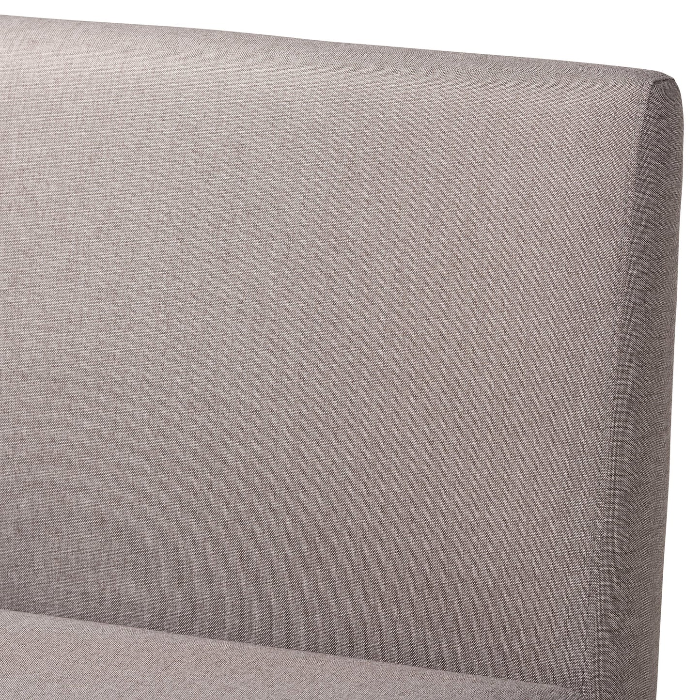 Ensemble de banquette de salle à manger 2 pièces Odessa en tissu gris et bois de noyer