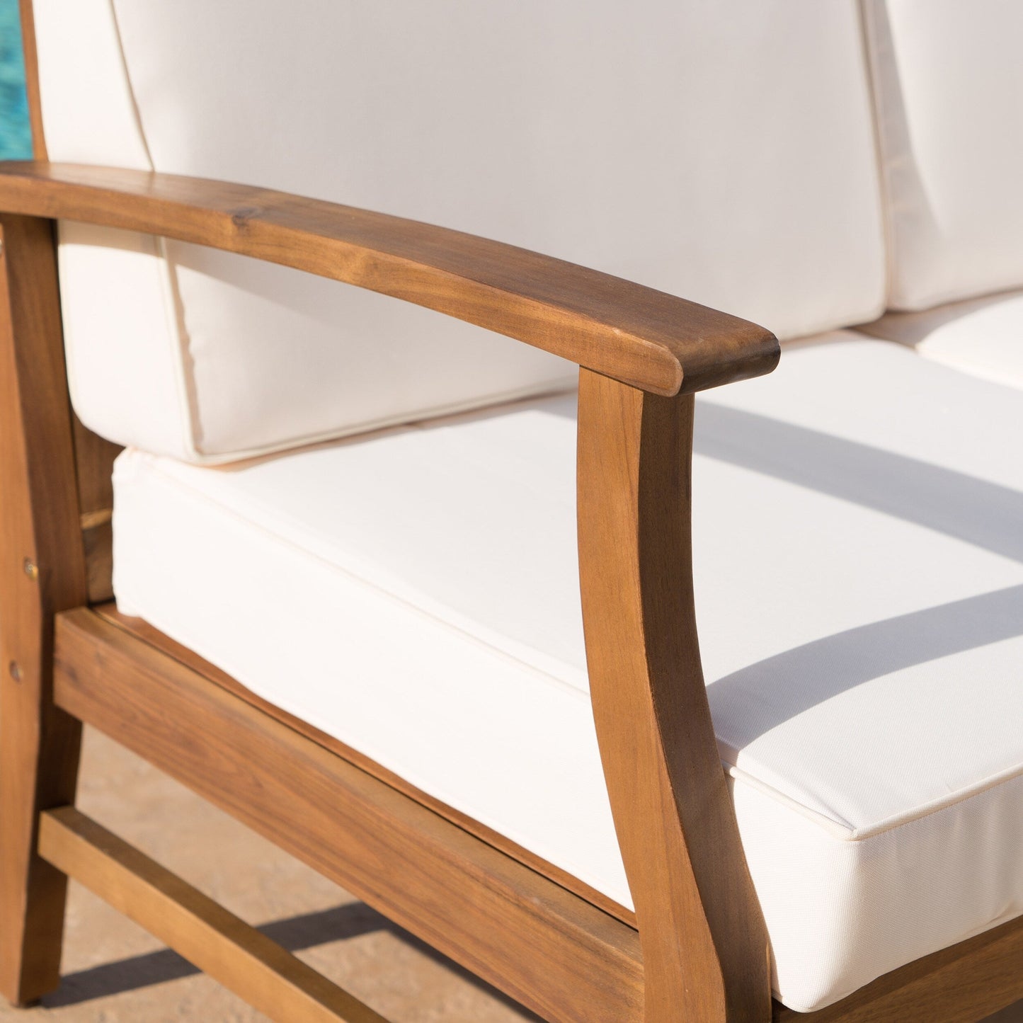 Ensemble de salon d'extérieur 7 pièces en bois d'acacia Perla de Christopher Knight Home
