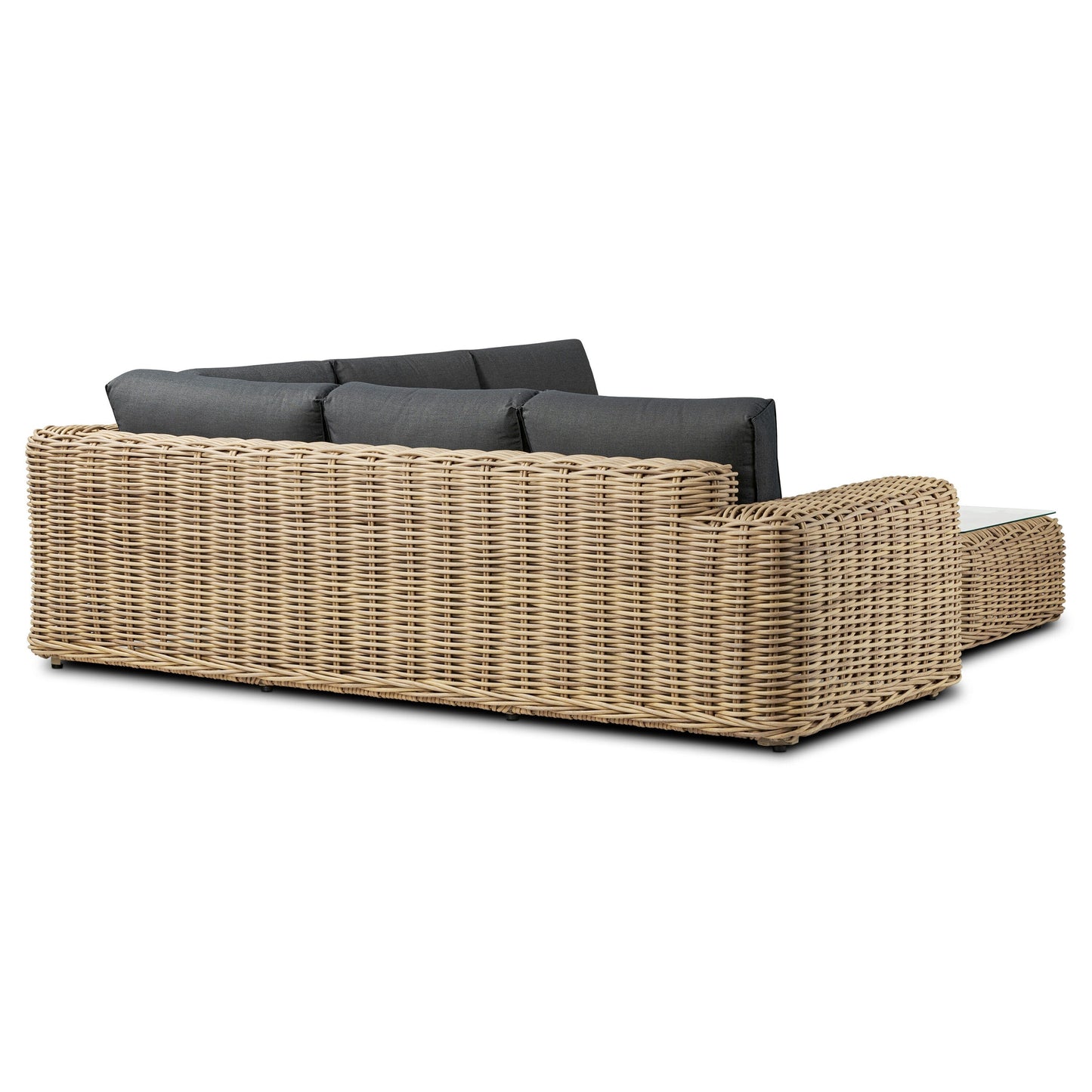 Ensemble d'assises d'angle d'extérieur/de terrasse Poly & Bark Puglia avec table basse