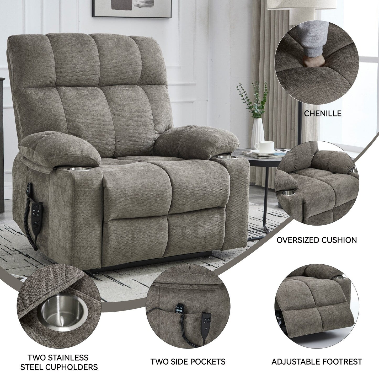 Fauteuil inclinable à levage électrique