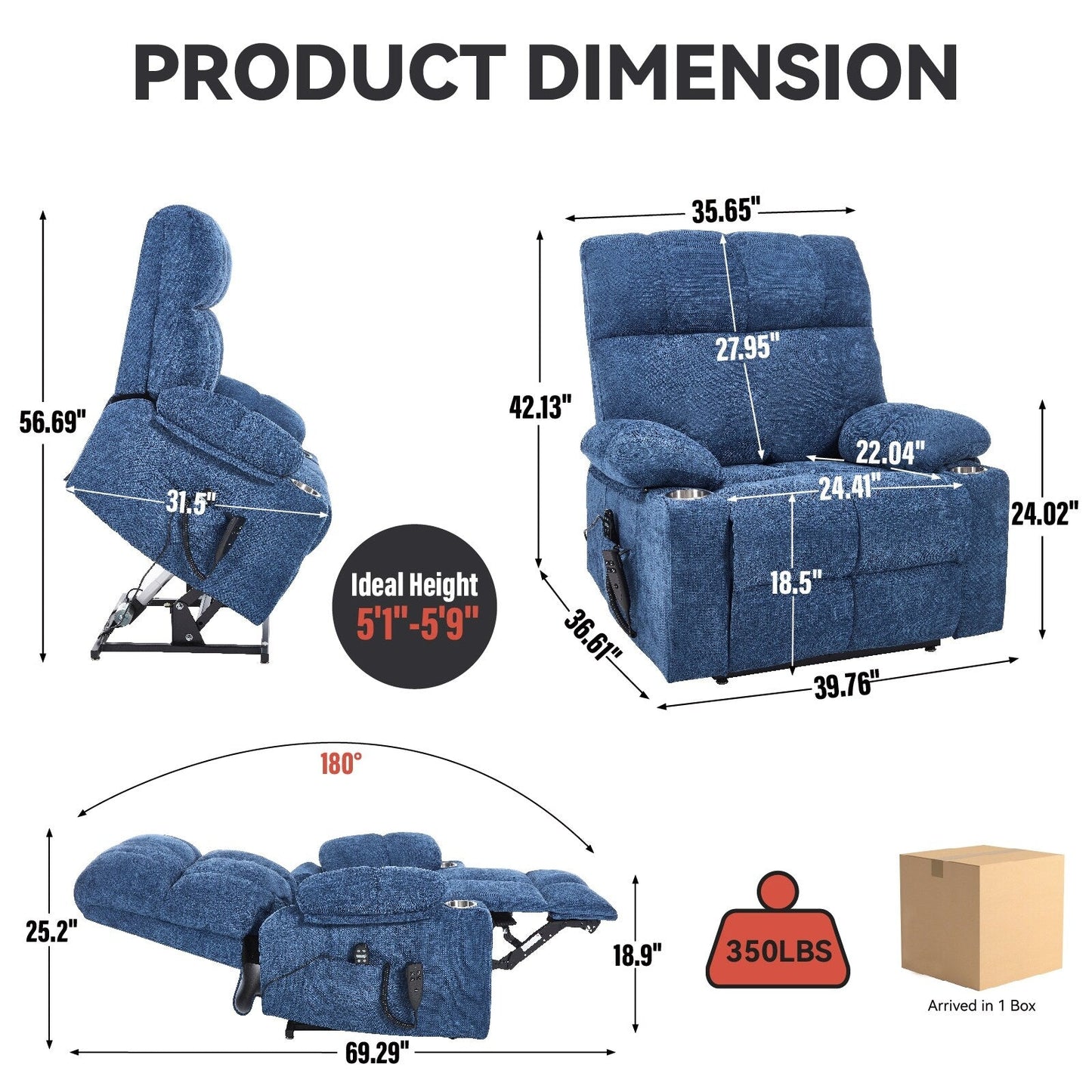 Fauteuil inclinable à levage électrique