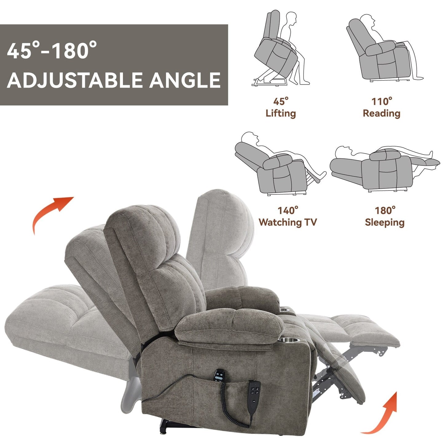 Fauteuil inclinable à levage électrique