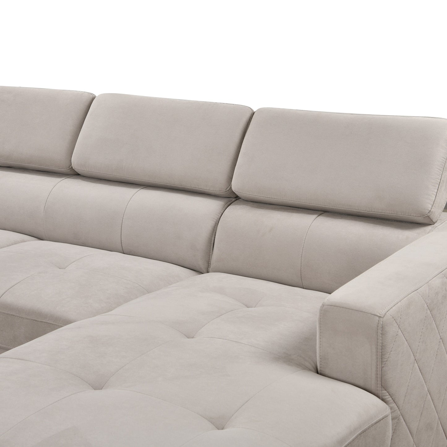 Roomfitters 122 Canapé d'angle surdimensionné avec rangement, canapé contemporain en forme de U à 7 places