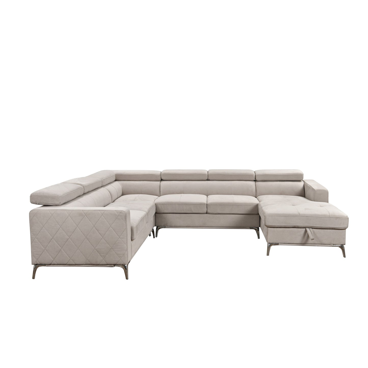 Roomfitters 122 Canapé d'angle surdimensionné avec rangement, canapé contemporain en forme de U à 7 places
