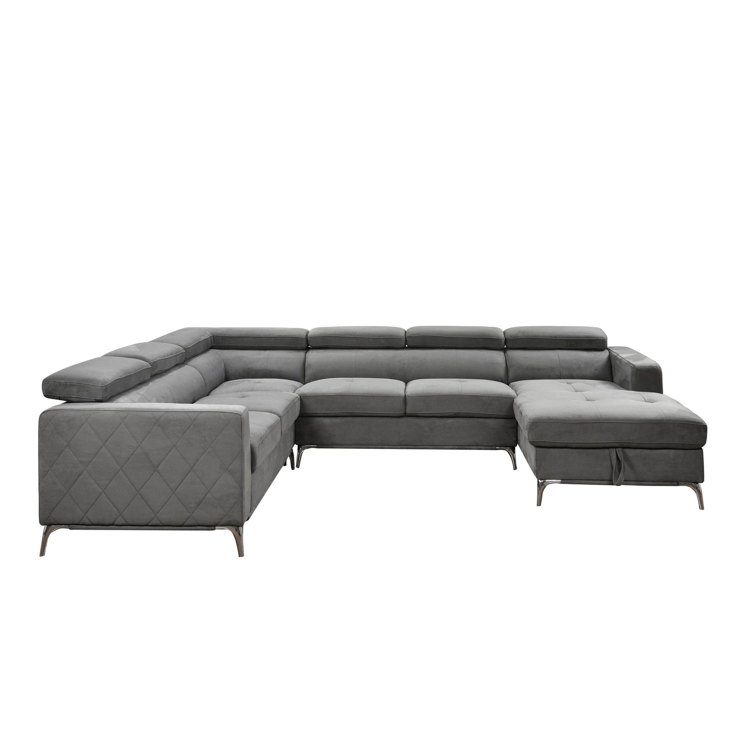 Roomfitters 122 Canapé d'angle surdimensionné avec rangement, canapé contemporain en forme de U à 7 places