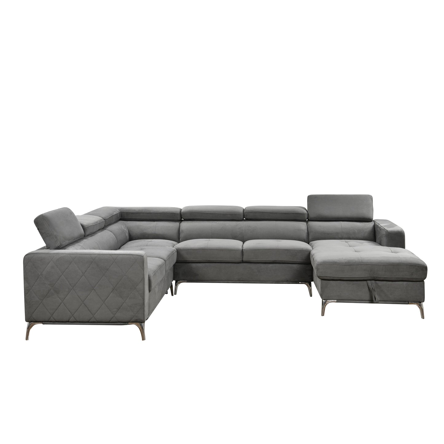 Roomfitters 122 Canapé d'angle surdimensionné avec rangement, canapé contemporain en forme de U à 7 places