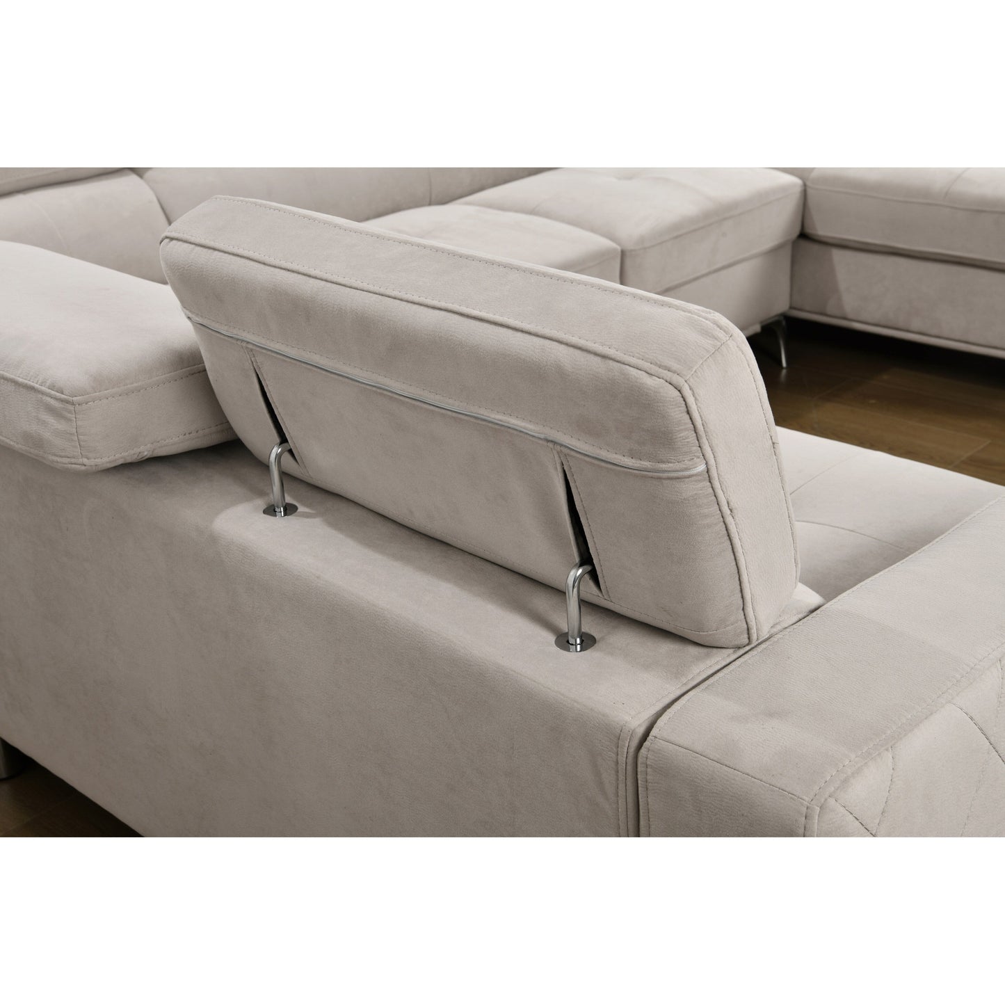 Roomfitters 122 Canapé d'angle surdimensionné avec rangement, canapé contemporain en forme de U à 7 places