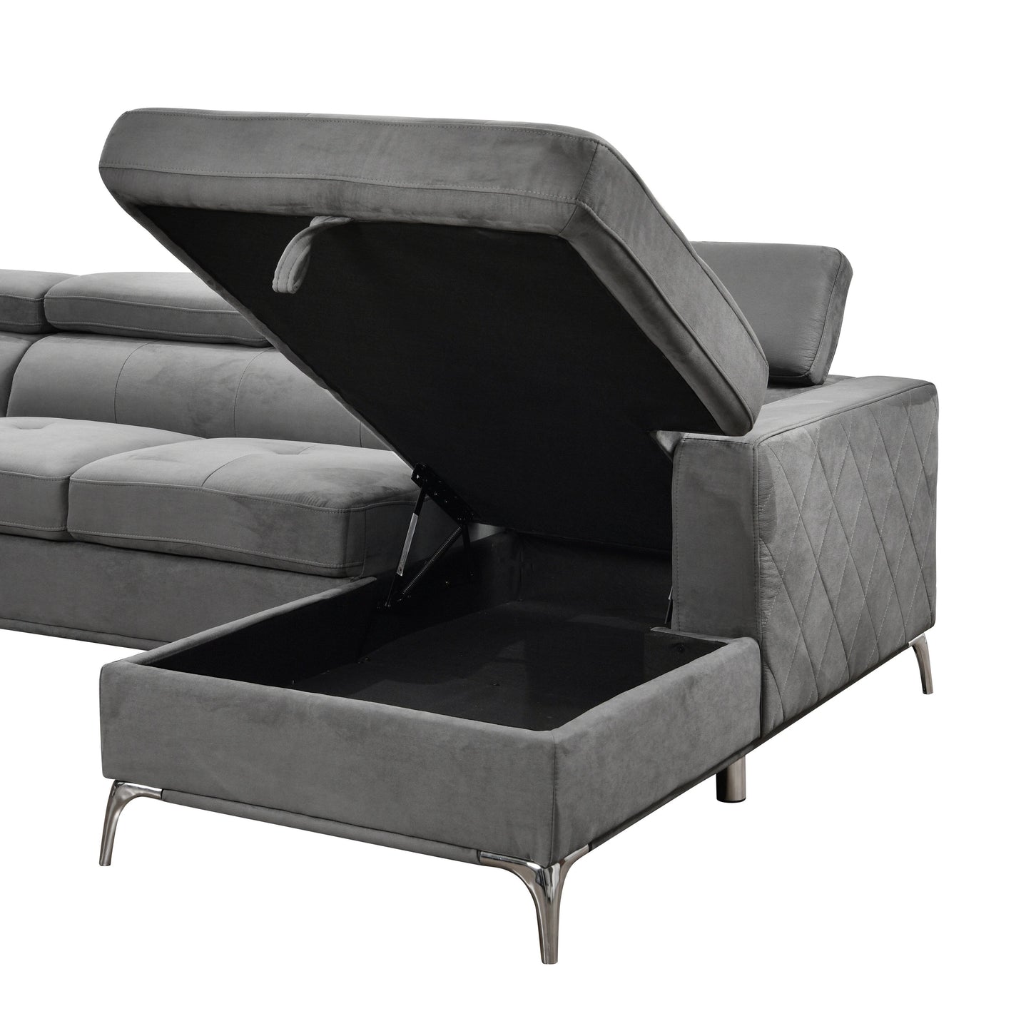 Roomfitters 122 Canapé d'angle surdimensionné avec rangement, canapé contemporain en forme de U à 7 places