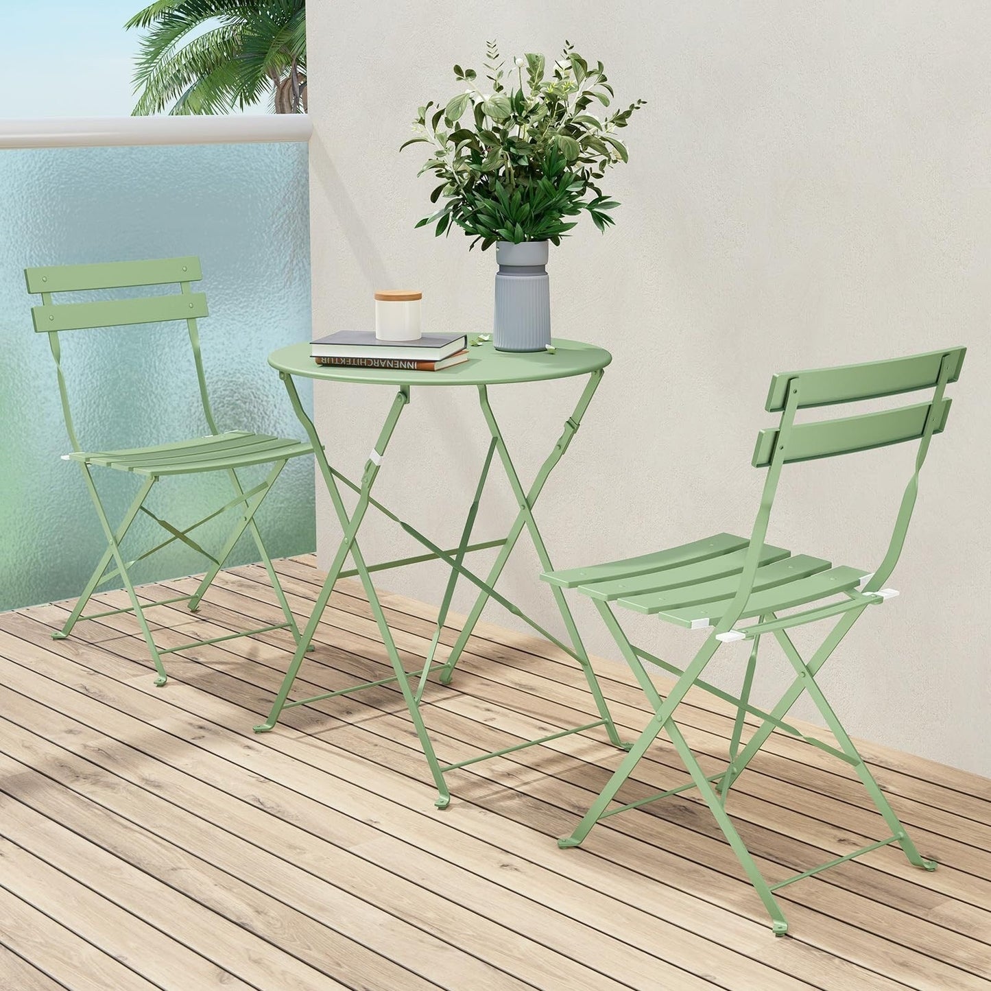 Table ronde pour 2 personnes - Ensemble bistrot de 23,6 pouces de long