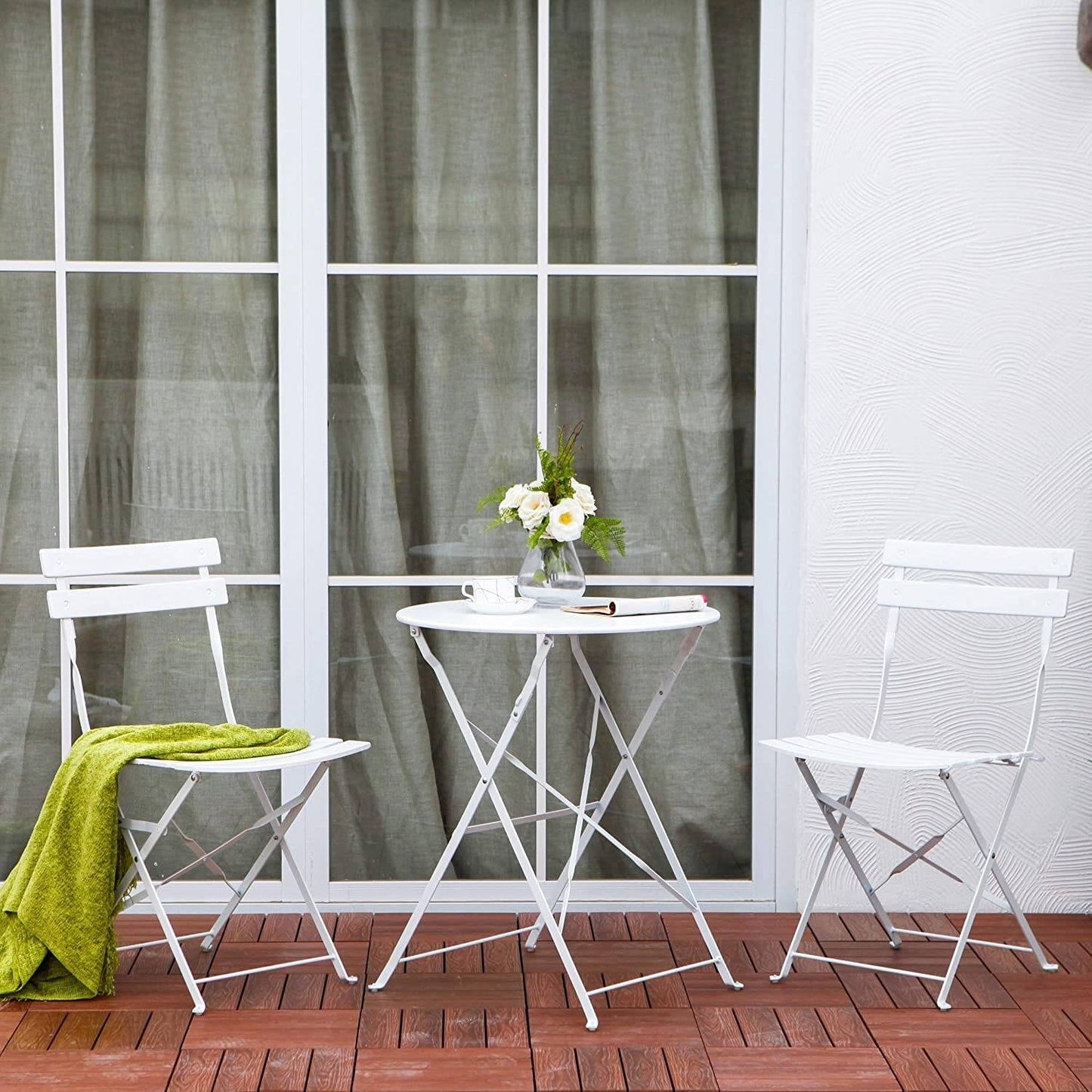 Table ronde pour 2 personnes - Ensemble bistrot de 23,6 pouces de long