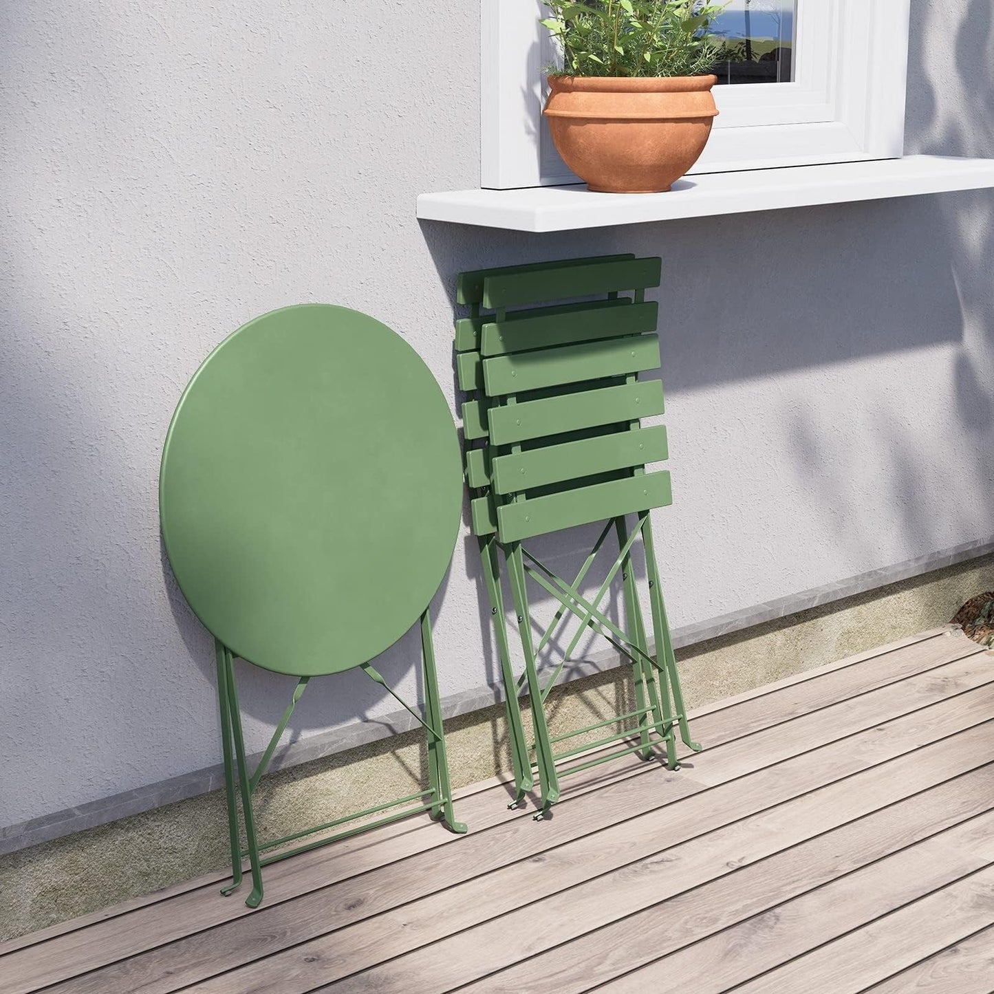 Table ronde pour 2 personnes - Ensemble bistrot de 23,6 pouces de long