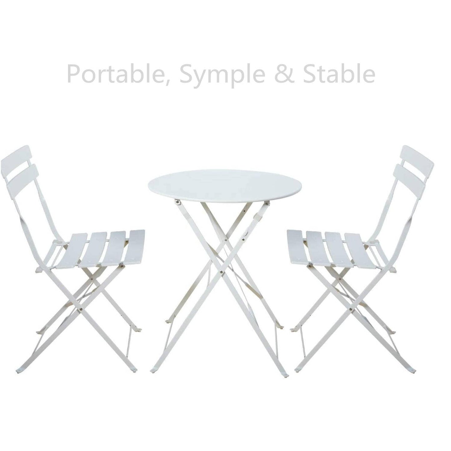 Table ronde pour 2 personnes - Ensemble bistrot de 23,6 pouces de long