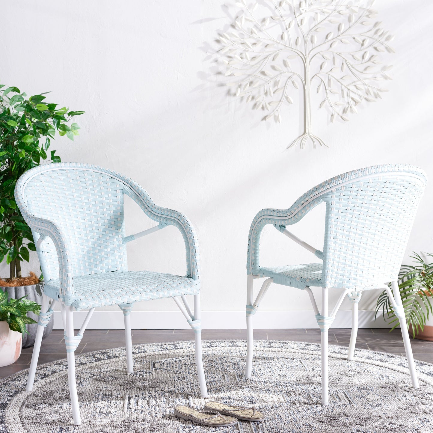 Fauteuil SAFAVIEH Doreth (lot de 2) - 58,4 x 91,4 x 63,5 cm (LxlxH)