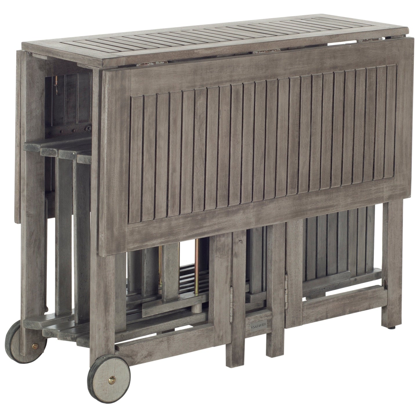 SAFAVIEH Ensemble de table de jardin Brandy 5 pièces pour extérieur - 43L x 35P x 29H (en pouces)