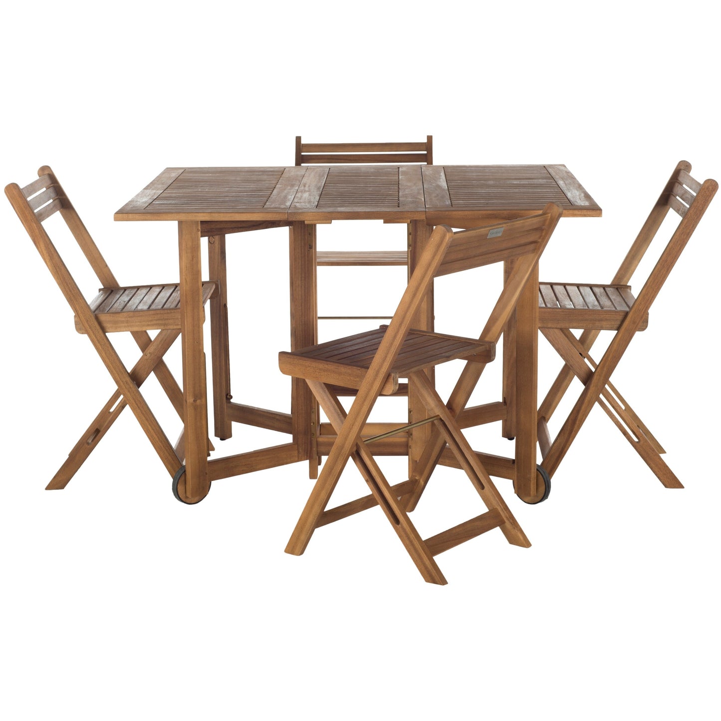 SAFAVIEH Ensemble de table de jardin Brandy 5 pièces pour extérieur - 43L x 35P x 29H (en pouces)