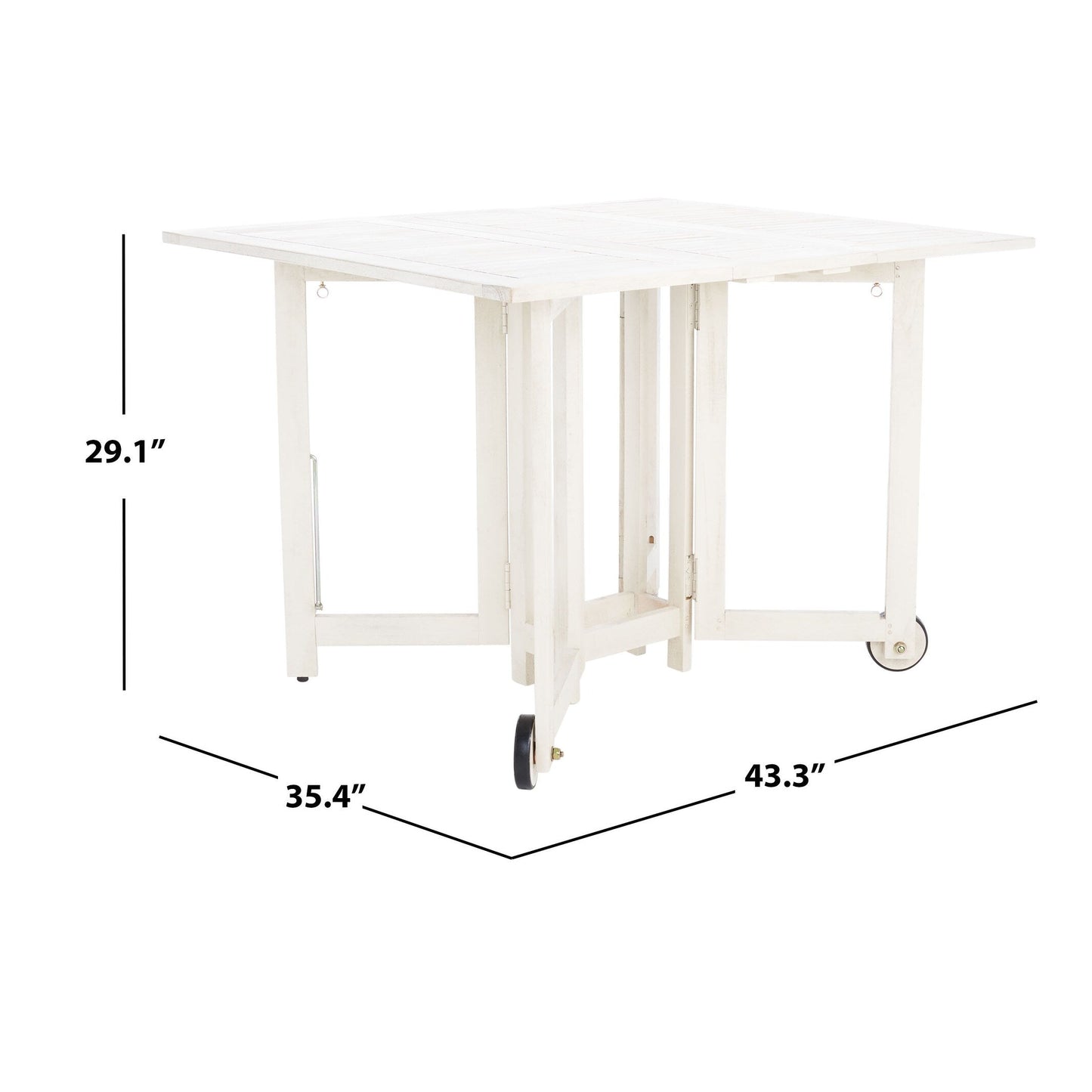 SAFAVIEH Ensemble de table de jardin Brandy 5 pièces pour extérieur - 43L x 35P x 29H (en pouces)