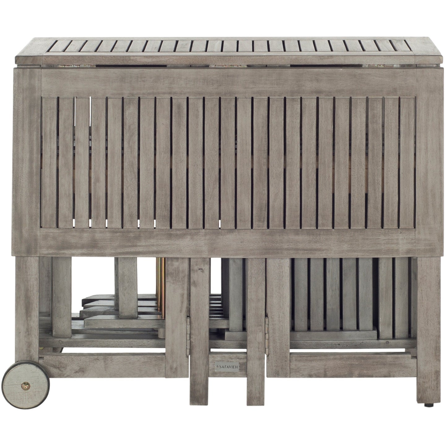 SAFAVIEH Ensemble de table de jardin Brandy 5 pièces pour extérieur - 43L x 35P x 29H (en pouces)