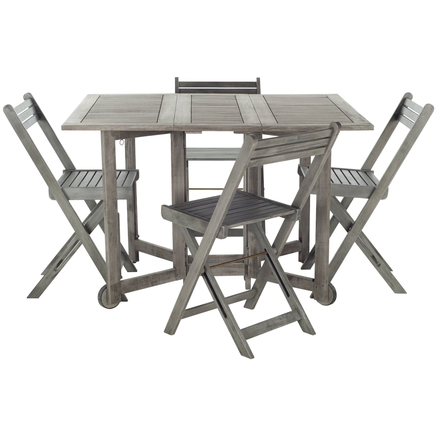 SAFAVIEH Ensemble de table de jardin Brandy 5 pièces pour extérieur - 43L x 35P x 29H (en pouces)