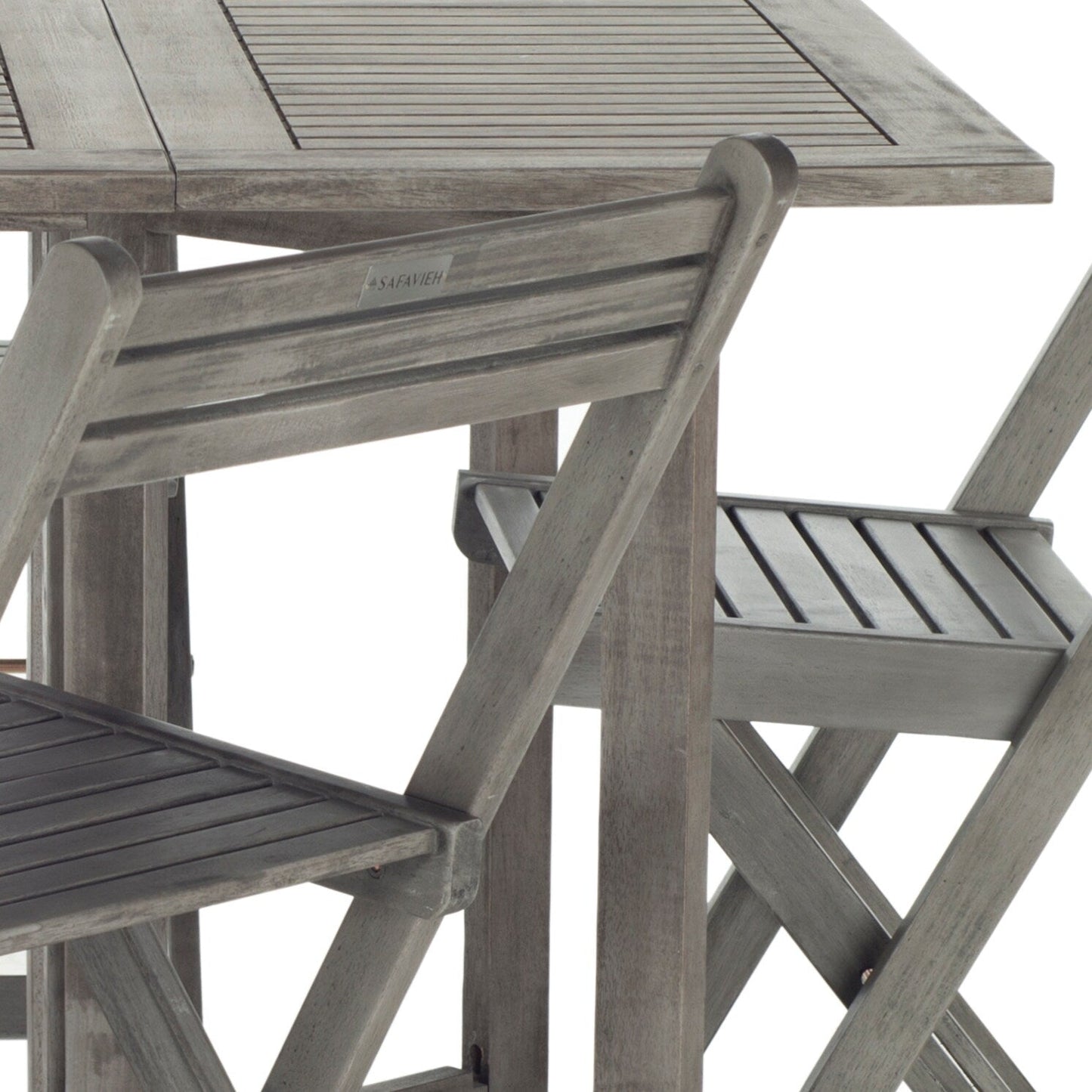 SAFAVIEH Ensemble de table de jardin Brandy 5 pièces pour extérieur - 43L x 35P x 29H (en pouces)