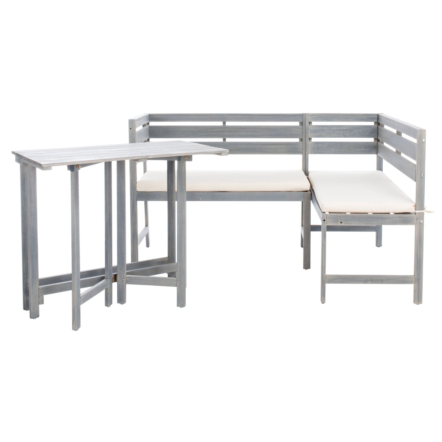 Ensemble de salon d'extérieur d'angle pour balcon Kenna 3 pièces de SAFAVIEH - 39L x 19P x 33H (mesures en pouces)