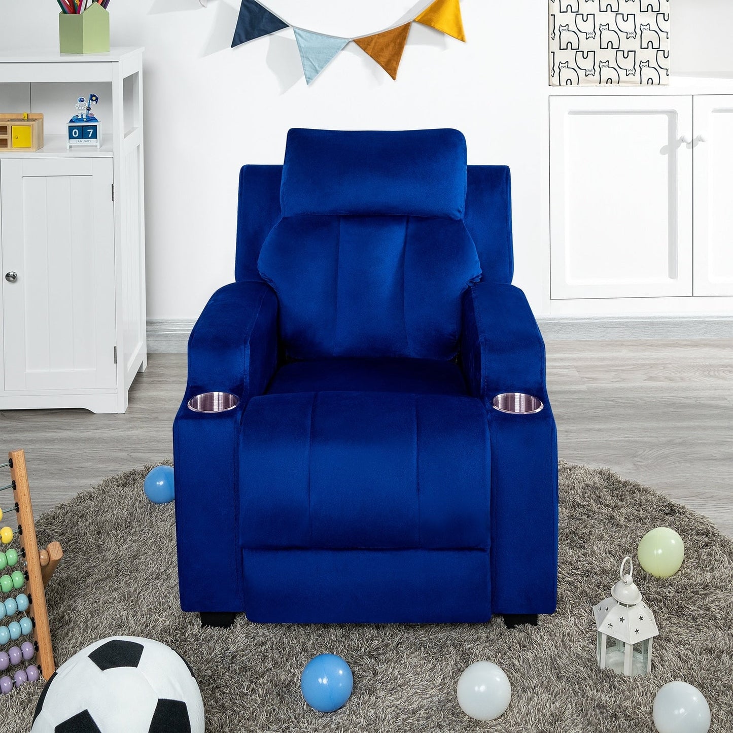 Magic Seats pour super-héros et princesses, siège reclinable super luxueux pour enfants avec repose-pieds, repose-tête et 2 porte-gobelets.