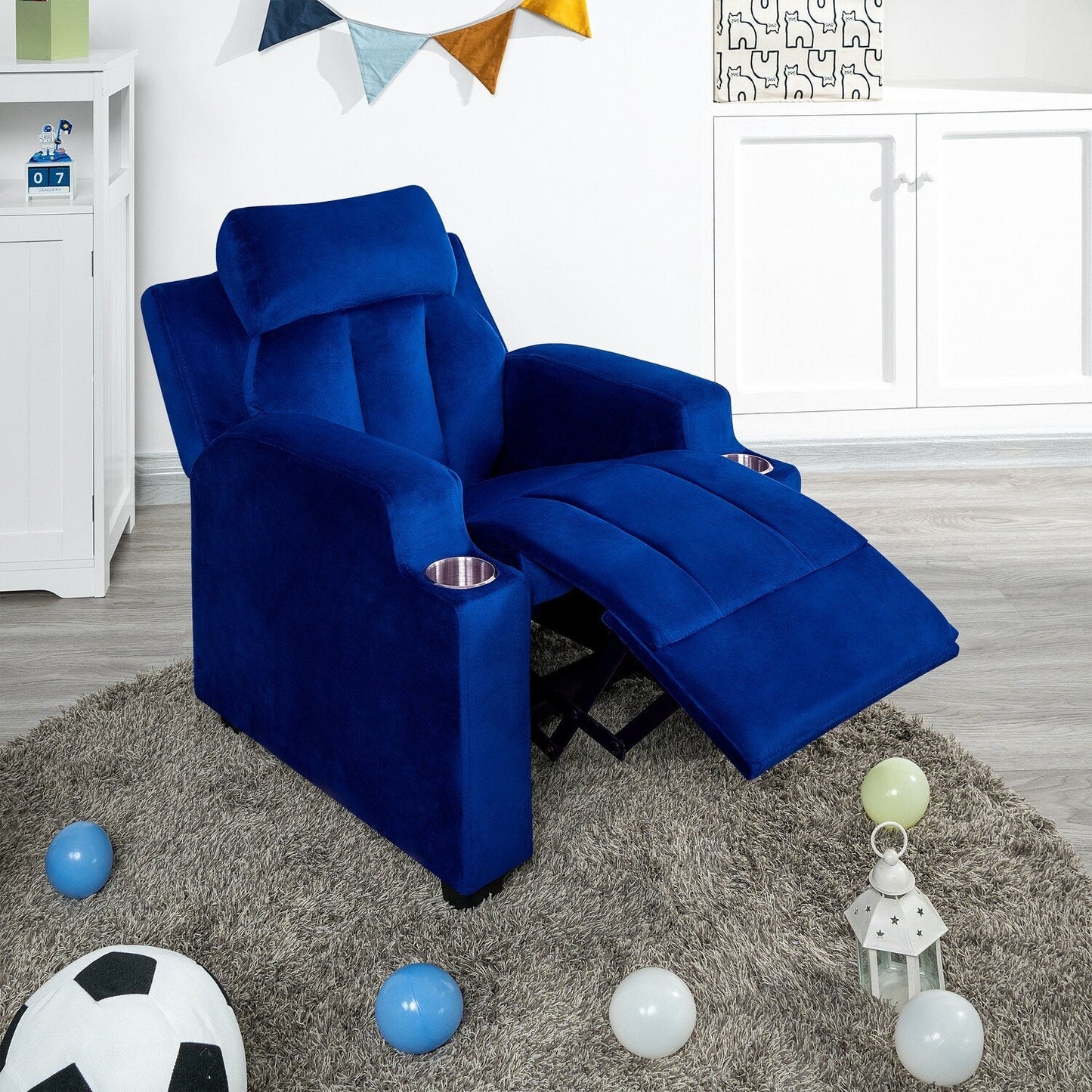 Magic Seats pour super-héros et princesses, siège reclinable super luxueux pour enfants avec repose-pieds, repose-tête et 2 porte-gobelets.