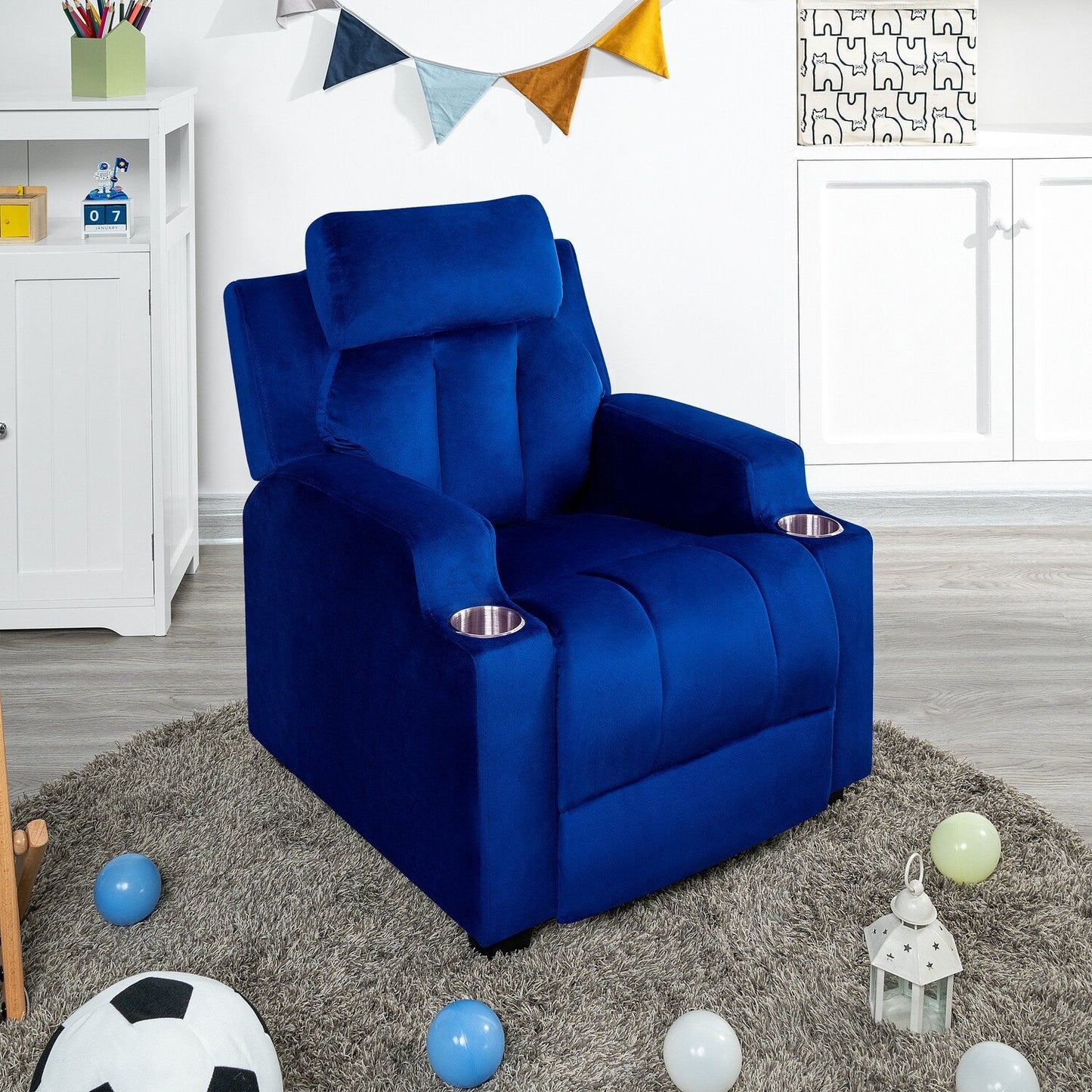 Magic Seats pour super-héros et princesses, siège reclinable super luxueux pour enfants avec repose-pieds, repose-tête et 2 porte-gobelets.