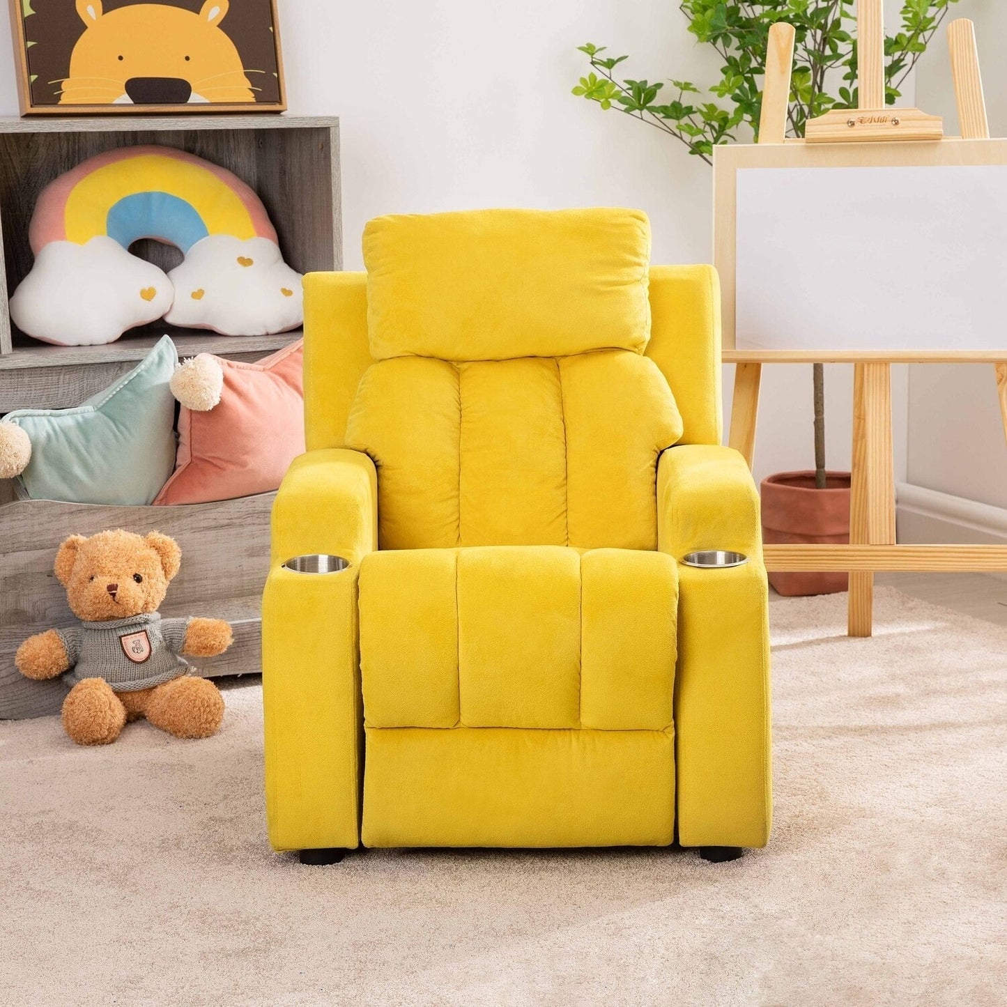 Magic Seats pour super-héros et princesses, siège reclinable super luxueux pour enfants avec repose-pieds, repose-tête et 2 porte-gobelets.