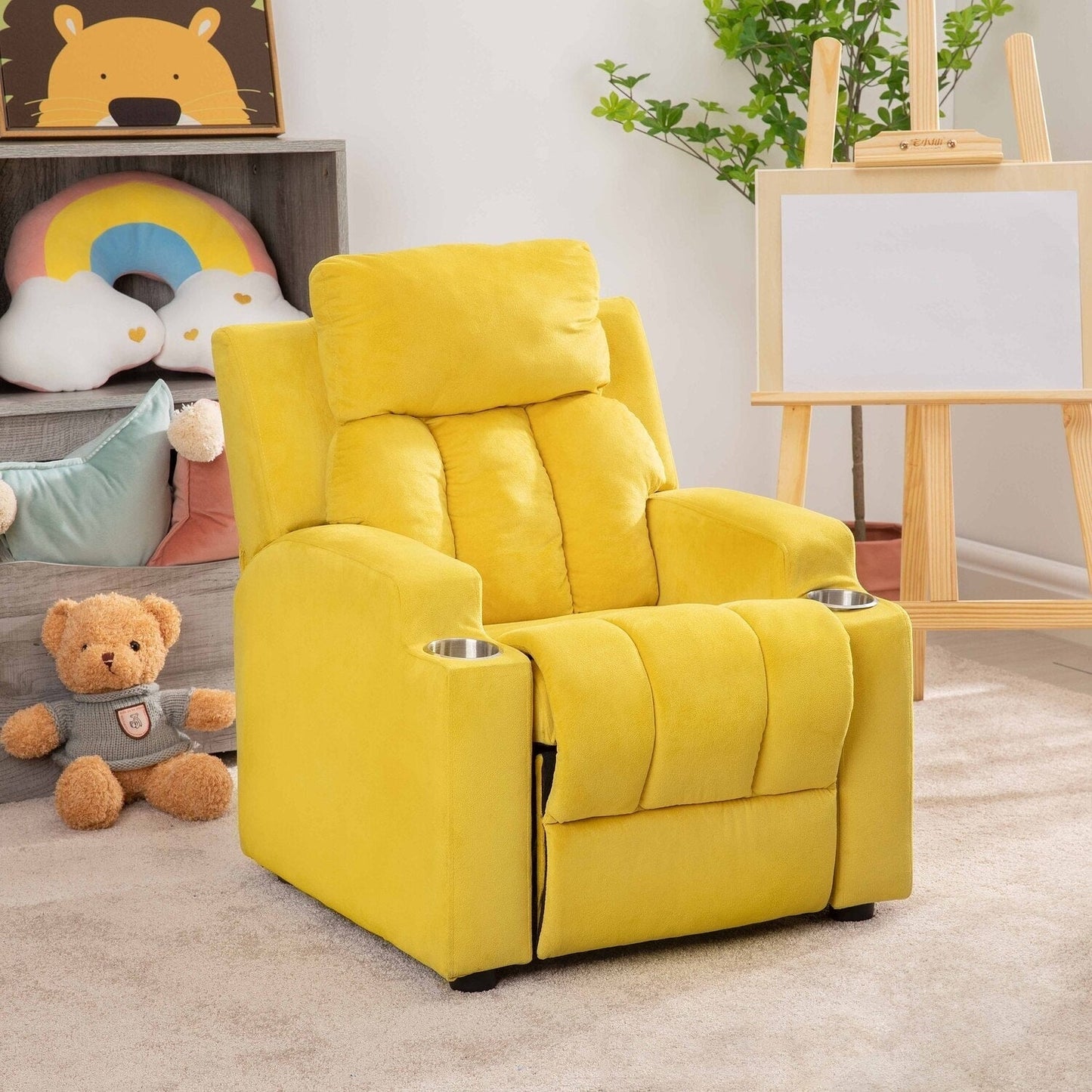 Magic Seats pour super-héros et princesses, siège reclinable super luxueux pour enfants avec repose-pieds, repose-tête et 2 porte-gobelets.
