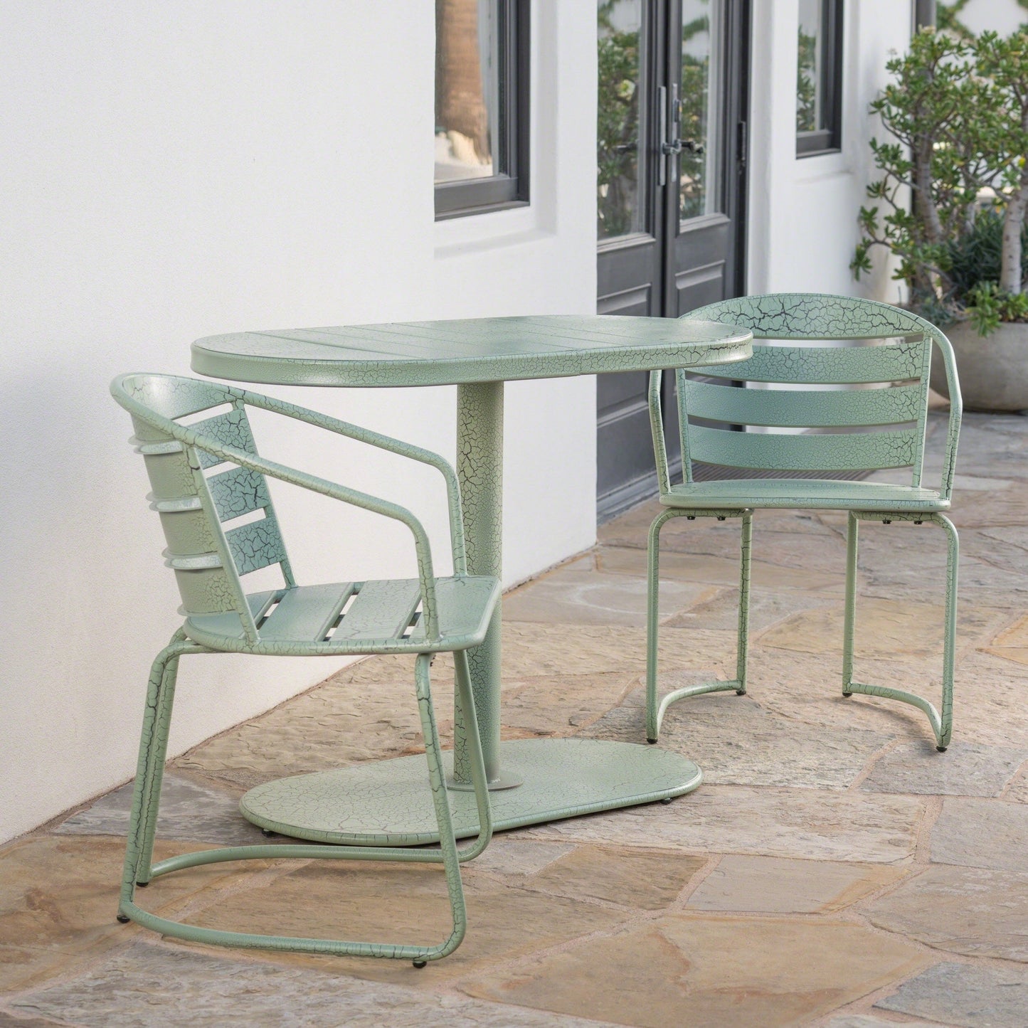 Ensemble de bistro pour extérieur Santa Monica 3 pièces de Christopher Knight Home
