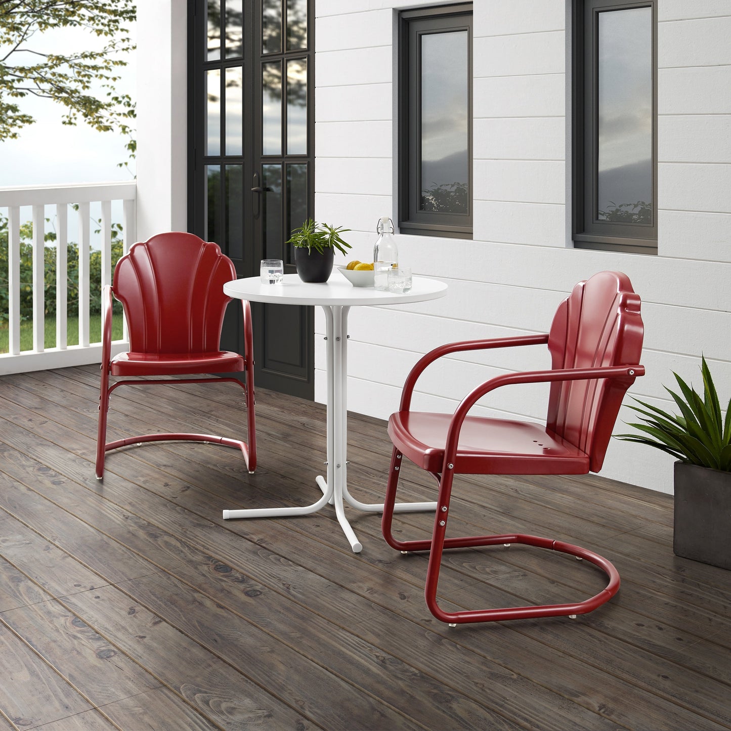 Ensemble de bistro pour extérieur Crosley Tulip 3 pièces - 98 L x 29 P x 32,88 H (les dimensions sont en pouces)