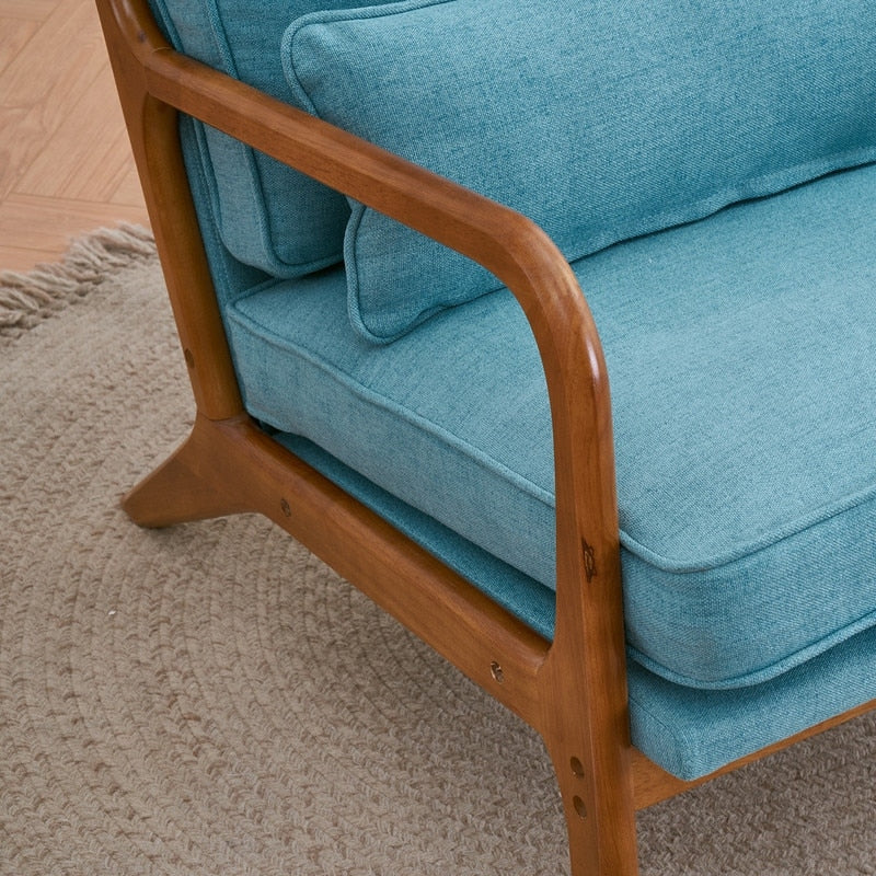 Fauteuil d'appoint capitonné de style moderne du milieu du siècle