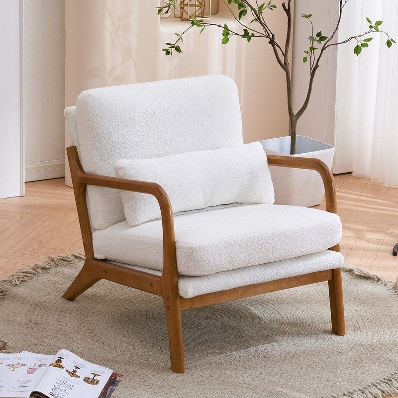 Fauteuil d'appoint capitonné de style moderne du milieu du siècle