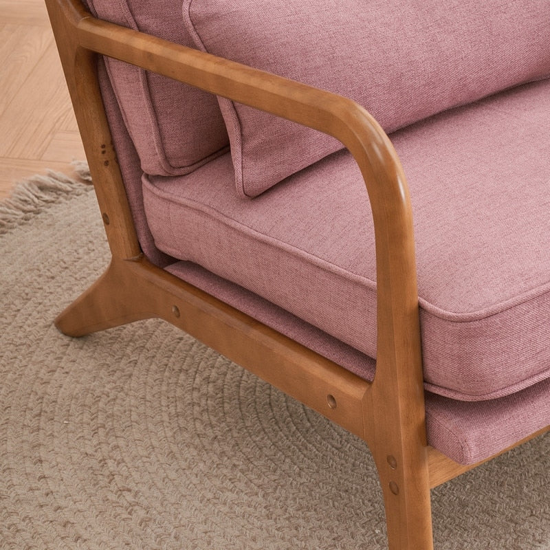 Fauteuil d'appoint capitonné de style moderne du milieu du siècle