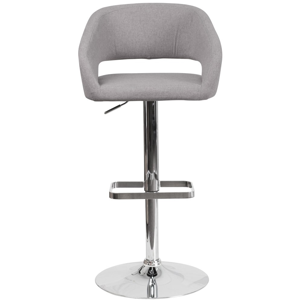 Tabouret de bar moderne rembourré et à hauteur réglable avec dossier arrondi