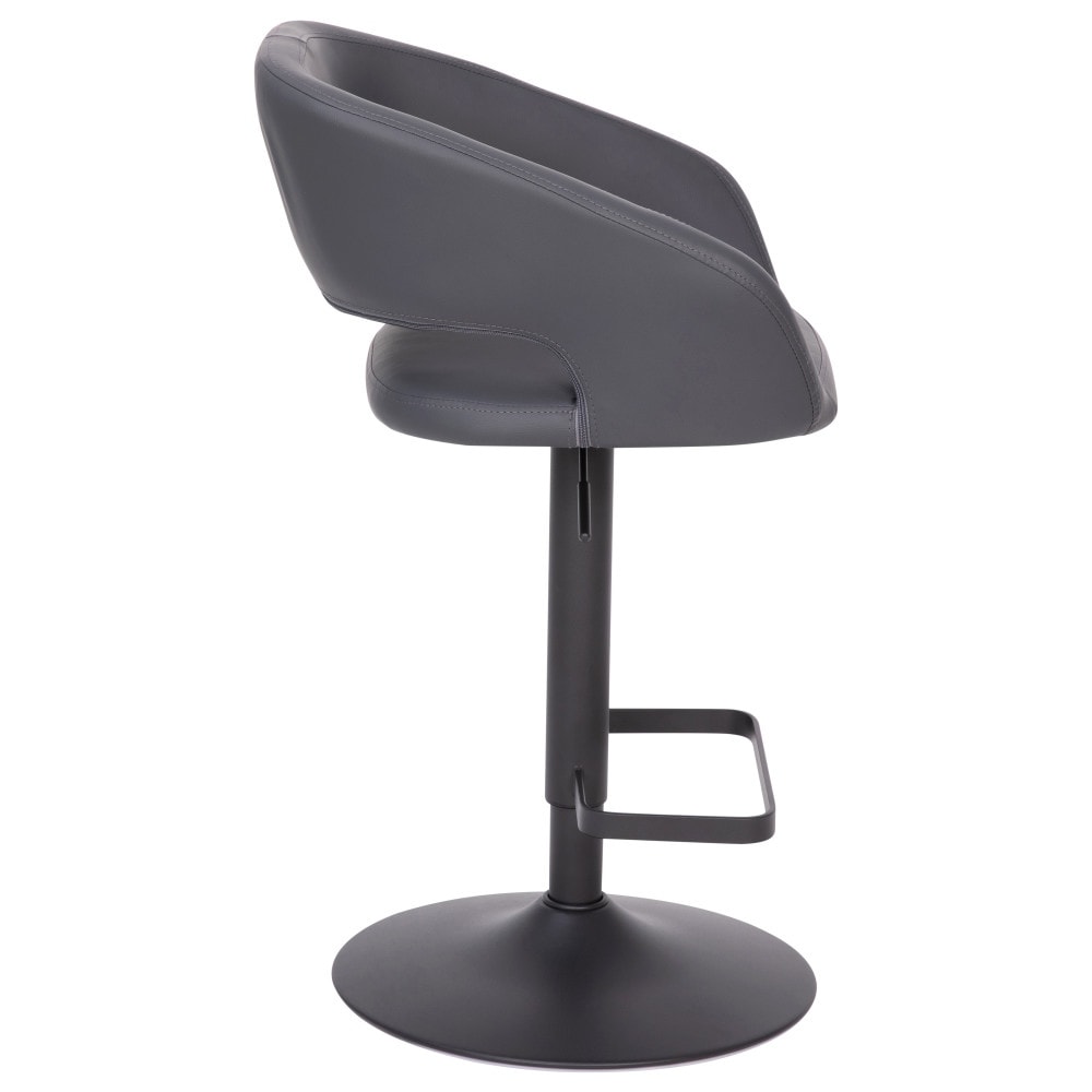 Tabouret de bar moderne rembourré et à hauteur réglable avec dossier arrondi