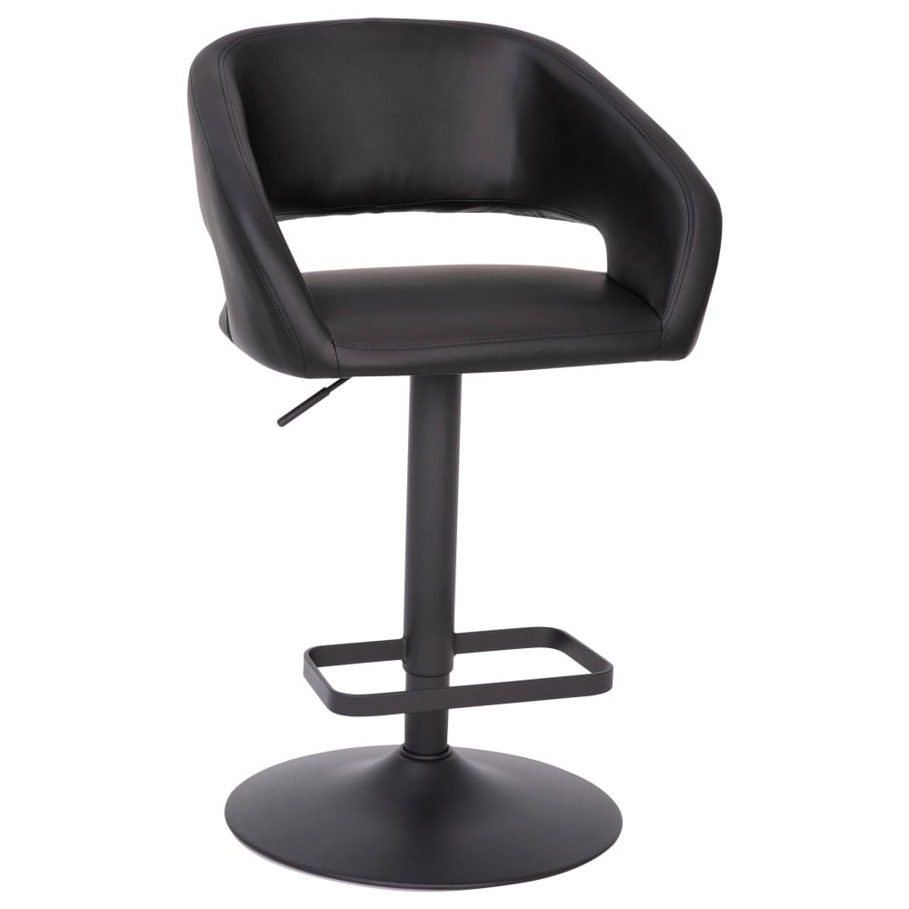 Tabouret de bar moderne rembourré et à hauteur réglable avec dossier arrondi