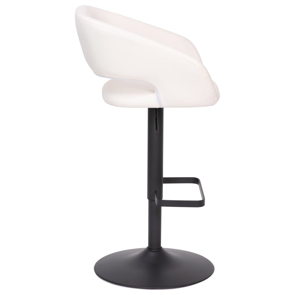 Tabouret de bar moderne rembourré et à hauteur réglable avec dossier arrondi