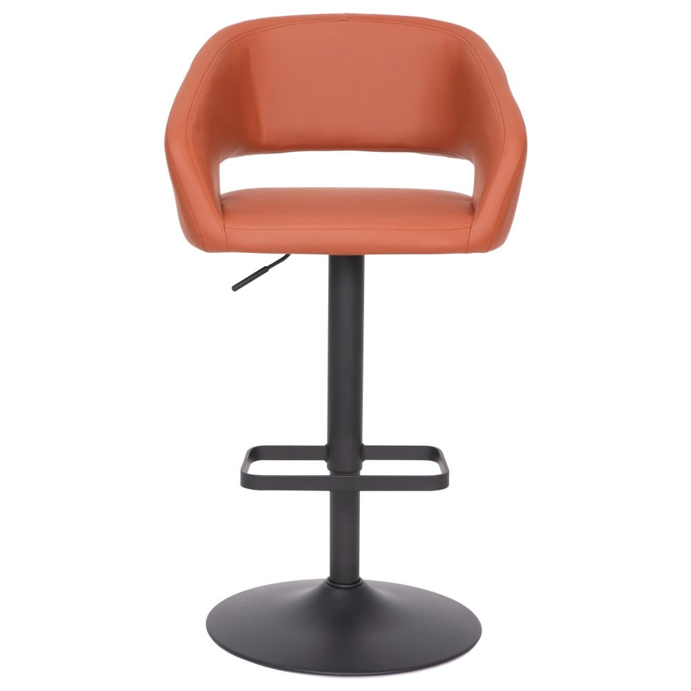Tabouret de bar moderne rembourré et à hauteur réglable avec dossier arrondi