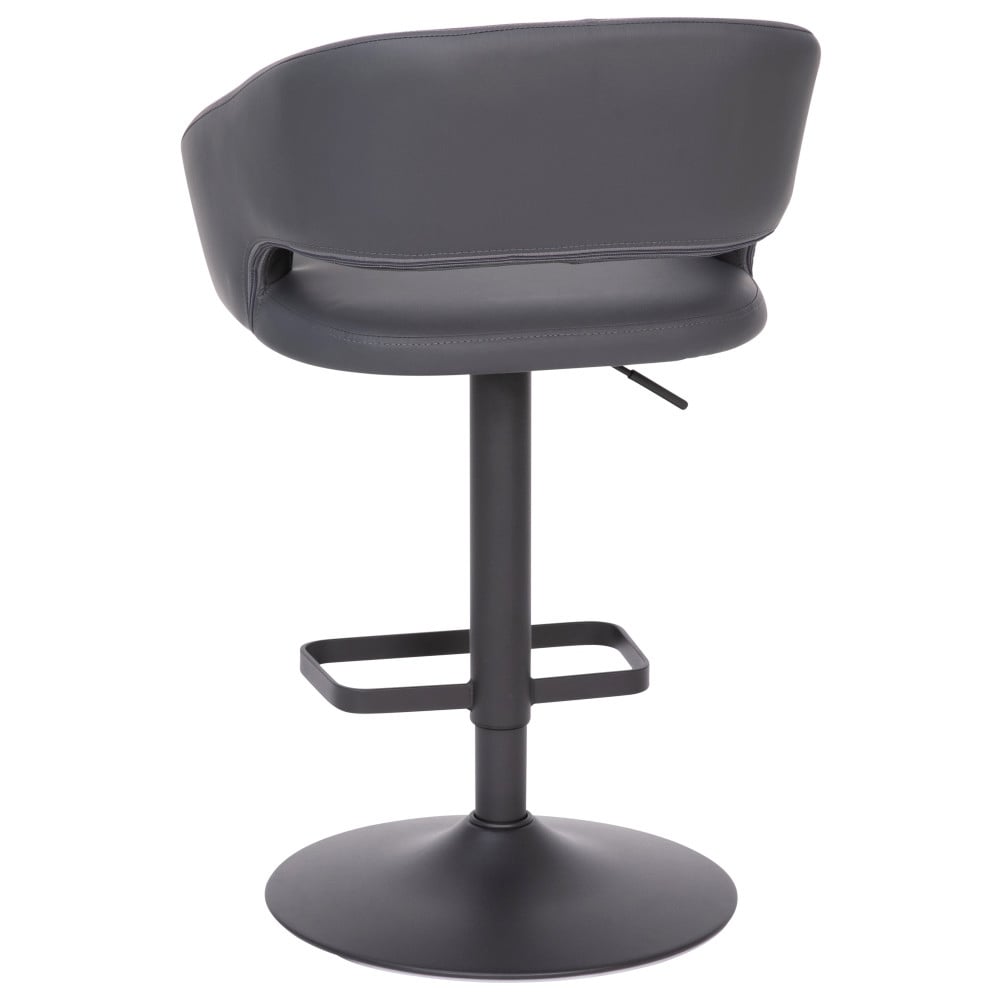 Tabouret de bar moderne rembourré et à hauteur réglable avec dossier arrondi