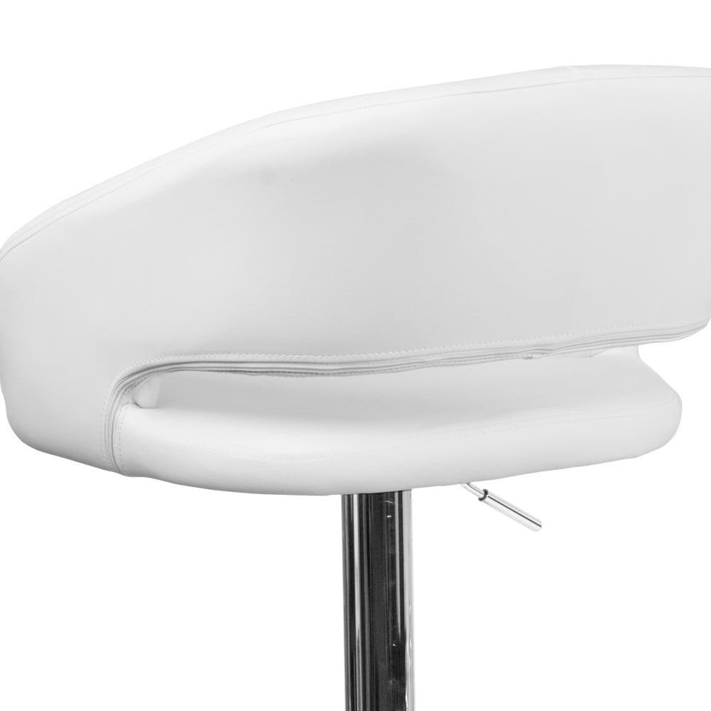 Tabouret de bar moderne rembourré et à hauteur réglable avec dossier arrondi