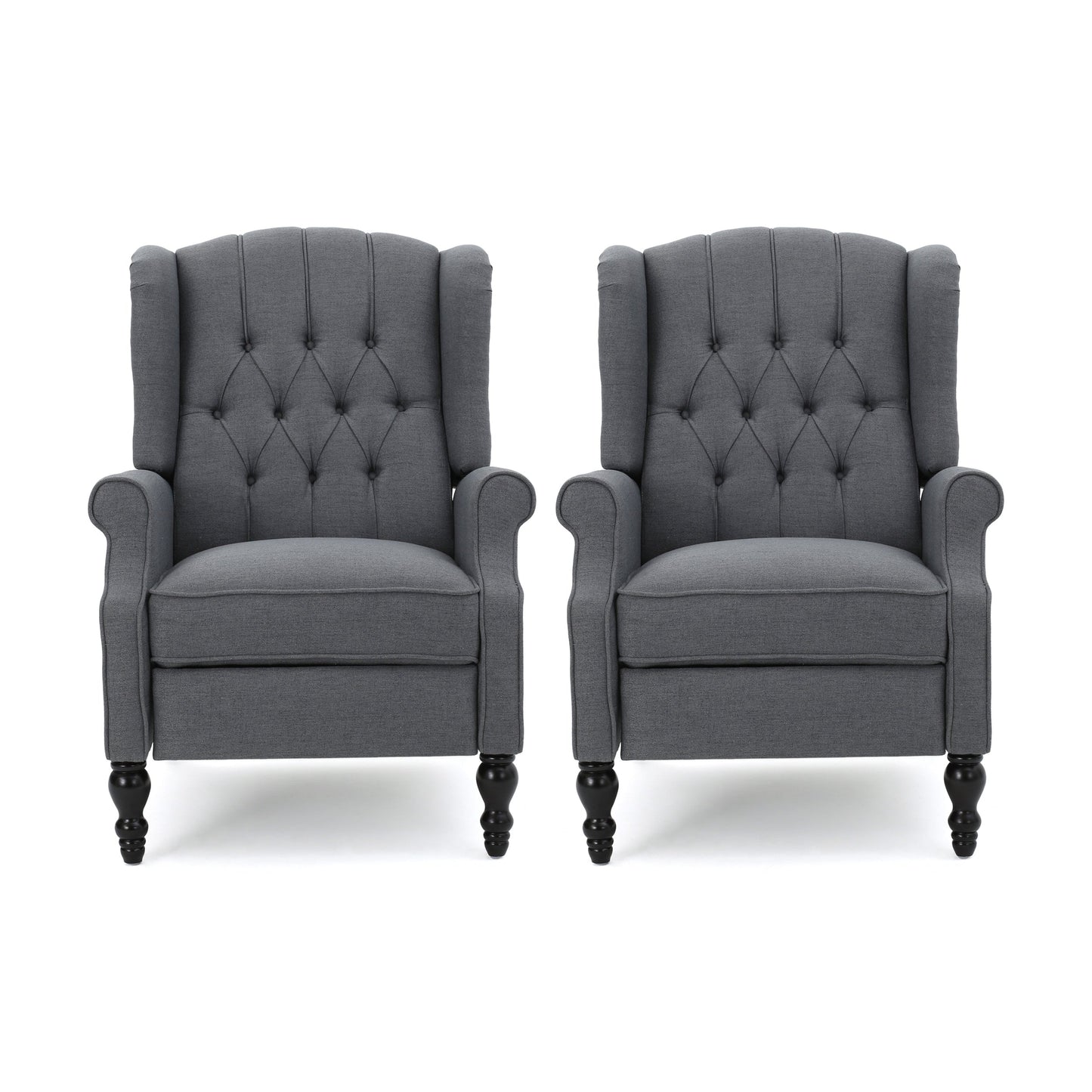 Fauteuils inclinables Walter en tissu capitonné (lot de 2) par Christopher Knight Home