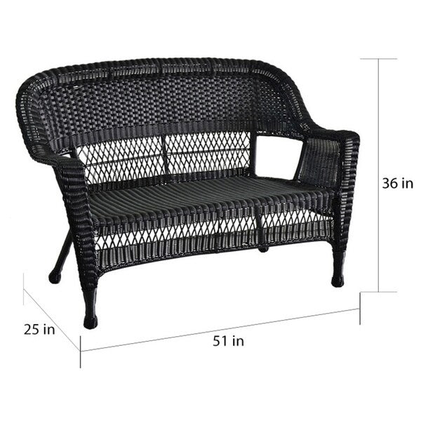 Ensemble de salon en osier pour terrasse, 4 pièces