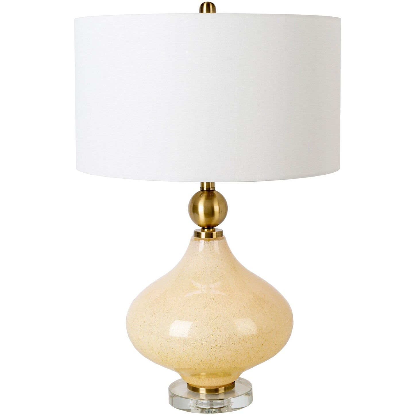 Lampe de table Zayaan en verre peint en forme de gourde