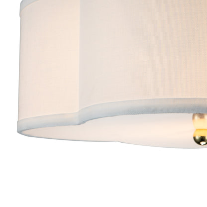 Applique murale encastrée à 2 lumières, blanc lin, avec diffuseur acrylique