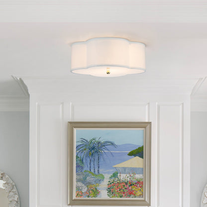Applique murale encastrée à 2 lumières, blanc lin, avec diffuseur acrylique